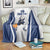 Finland Basketball Custom Blanket Wolf Mascot Dynamic Style - Wonder Print Shop