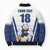 Finland Basketball Custom Bomber Puffer Jacket Wolf Mascot Dynamic Style - Wonder Print Shop