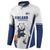 Finland Basketball Custom Button Sweatshirt Wolf Mascot Dynamic Style - Wonder Print Shop