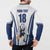 Finland Basketball Custom Button Sweatshirt Wolf Mascot Dynamic Style - Wonder Print Shop
