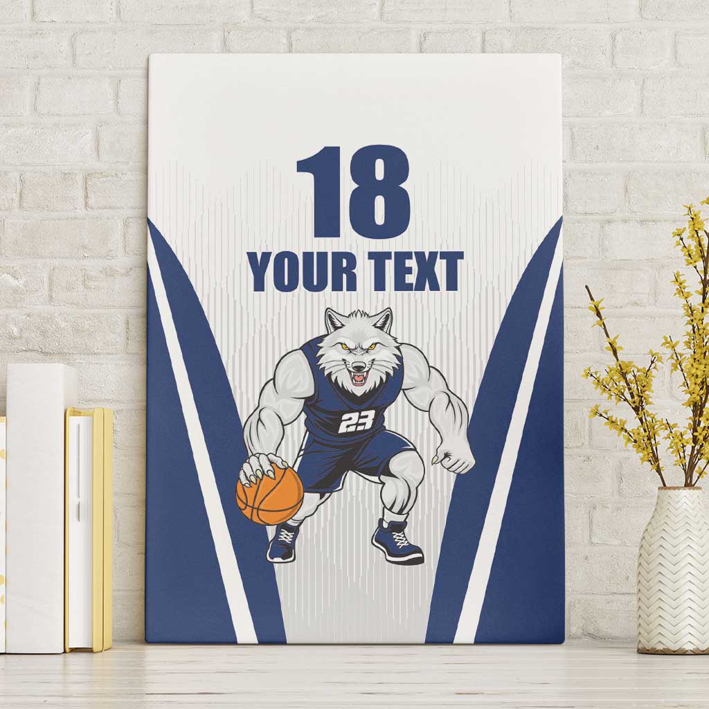 Finland Basketball Custom Canvas Wall Art Wolf Mascot Dynamic Style - Wonder Print Shop