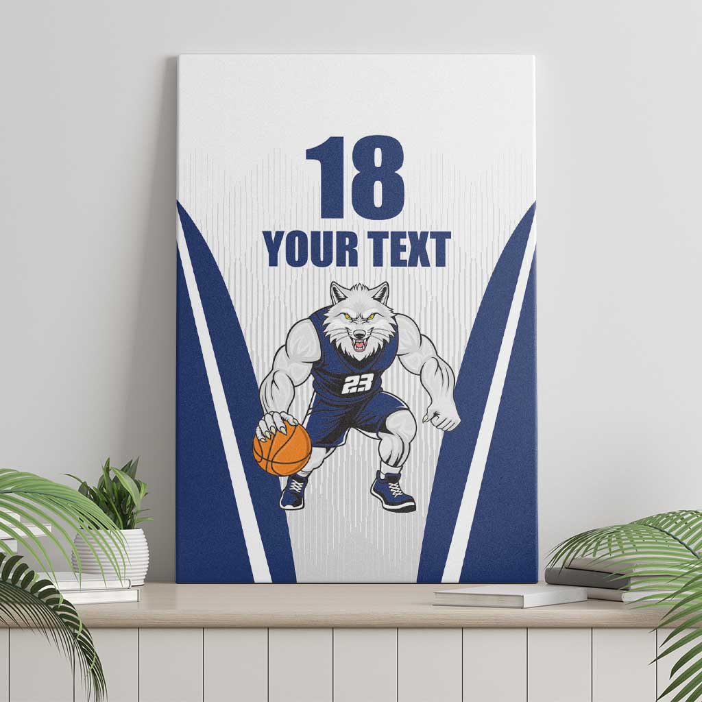 Finland Basketball Custom Canvas Wall Art Wolf Mascot Dynamic Style - Wonder Print Shop