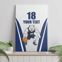 Finland Basketball Custom Canvas Wall Art Wolf Mascot Dynamic Style - Wonder Print Shop