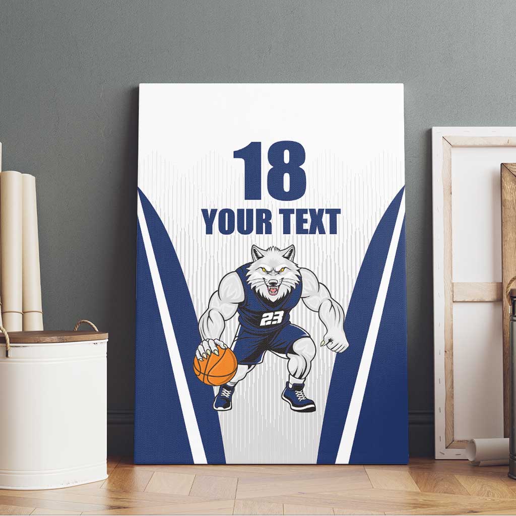 Finland Basketball Custom Canvas Wall Art Wolf Mascot Dynamic Style - Wonder Print Shop