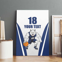 Finland Basketball Custom Canvas Wall Art Wolf Mascot Dynamic Style - Wonder Print Shop