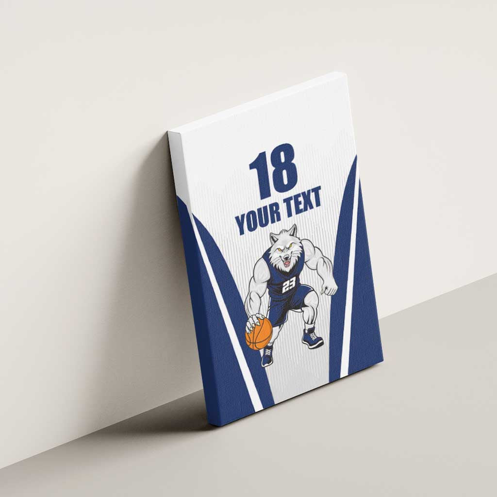 Finland Basketball Custom Canvas Wall Art Wolf Mascot Dynamic Style - Wonder Print Shop