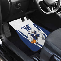 Finland Basketball Custom Car Mats Wolf Mascot Dynamic Style - Wonder Print Shop