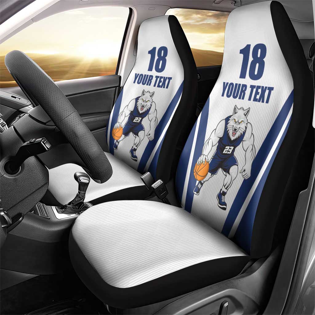 Finland Basketball Custom Car Seat Cover Wolf Mascot Dynamic Style - Wonder Print Shop