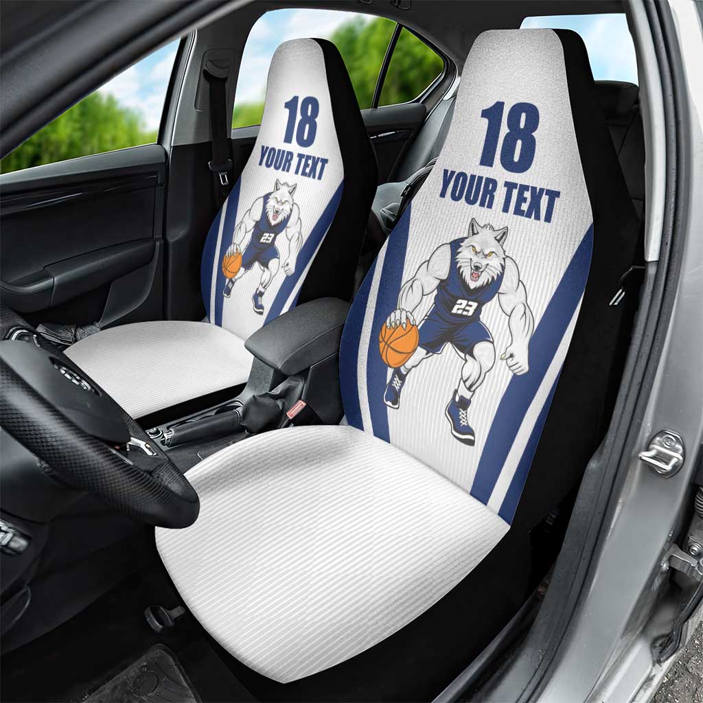 Finland Basketball Custom Car Seat Cover Wolf Mascot Dynamic Style - Wonder Print Shop