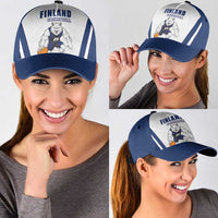 Finland Basketball Classic Cap Wolf Mascot Dynamic Style - Wonder Print Shop