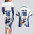 Finland Basketball Custom Couples Matching Long Sleeve Bodycon Dress and Hawaiian Shirt Wolf Mascot Dynamic Style - Wonder Print Shop