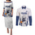 Finland Basketball Custom Couples Matching Puletasi and Long Sleeve Button Shirt Wolf Mascot Dynamic Style - Wonder Print Shop