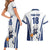 Finland Basketball Custom Couples Matching Short Sleeve Bodycon Dress and Hawaiian Shirt Wolf Mascot Dynamic Style - Wonder Print Shop