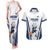Finland Basketball Custom Couples Matching Tank Maxi Dress and Hawaiian Shirt Wolf Mascot Dynamic Style - Wonder Print Shop