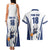 Finland Basketball Custom Couples Matching Tank Maxi Dress and Hawaiian Shirt Wolf Mascot Dynamic Style - Wonder Print Shop
