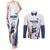 Finland Basketball Custom Couples Matching Tank Maxi Dress and Long Sleeve Button Shirt Wolf Mascot Dynamic Style - Wonder Print Shop