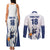 Finland Basketball Custom Couples Matching Tank Maxi Dress and Long Sleeve Button Shirt Wolf Mascot Dynamic Style - Wonder Print Shop