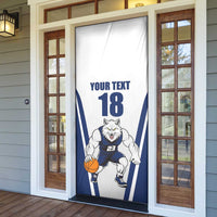 Finland Basketball Custom Door Cover Wolf Mascot Dynamic Style - Wonder Print Shop
