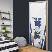 Finland Basketball Custom Door Cover Wolf Mascot Dynamic Style - Wonder Print Shop