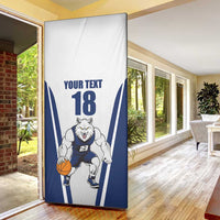 Finland Basketball Custom Door Cover Wolf Mascot Dynamic Style - Wonder Print Shop