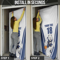 Finland Basketball Custom Door Cover Wolf Mascot Dynamic Style - Wonder Print Shop