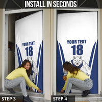 Finland Basketball Custom Door Cover Wolf Mascot Dynamic Style - Wonder Print Shop
