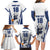 Finland Basketball Custom Family Matching Long Sleeve Bodycon Dress and Hawaiian Shirt Wolf Mascot Dynamic Style - Wonder Print Shop