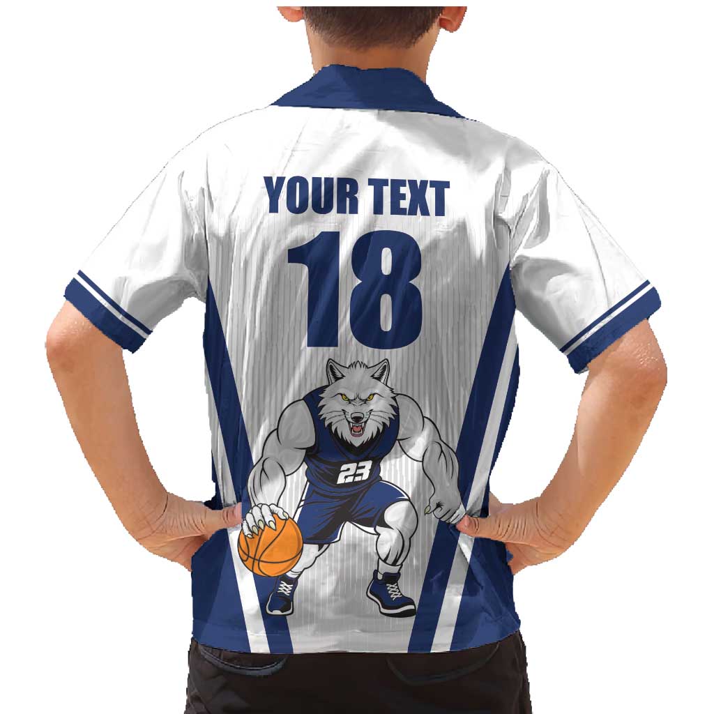Finland Basketball Custom Family Matching Mermaid Dress and Hawaiian Shirt Wolf Mascot Dynamic Style - Wonder Print Shop