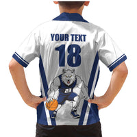 Finland Basketball Custom Family Matching Mermaid Dress and Hawaiian Shirt Wolf Mascot Dynamic Style - Wonder Print Shop