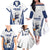 Finland Basketball Custom Family Matching Off The Shoulder Long Sleeve Dress and Hawaiian Shirt Wolf Mascot Dynamic Style - Wonder Print Shop