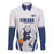 Finland Basketball Custom Family Matching Off The Shoulder Long Sleeve Dress and Hawaiian Shirt Wolf Mascot Dynamic Style - Wonder Print Shop