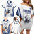 Finland Basketball Custom Family Matching Off Shoulder Short Dress and Hawaiian Shirt Wolf Mascot Dynamic Style - Wonder Print Shop