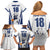 Finland Basketball Custom Family Matching Off Shoulder Short Dress and Hawaiian Shirt Wolf Mascot Dynamic Style - Wonder Print Shop