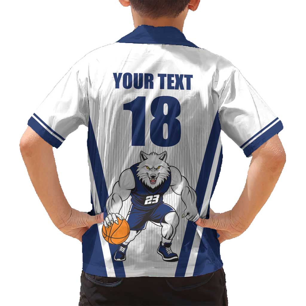 Finland Basketball Custom Family Matching Puletasi and Hawaiian Shirt Wolf Mascot Dynamic Style - Wonder Print Shop