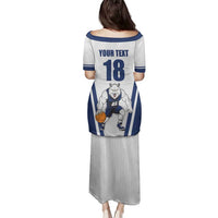 Finland Basketball Custom Family Matching Puletasi and Hawaiian Shirt Wolf Mascot Dynamic Style - Wonder Print Shop