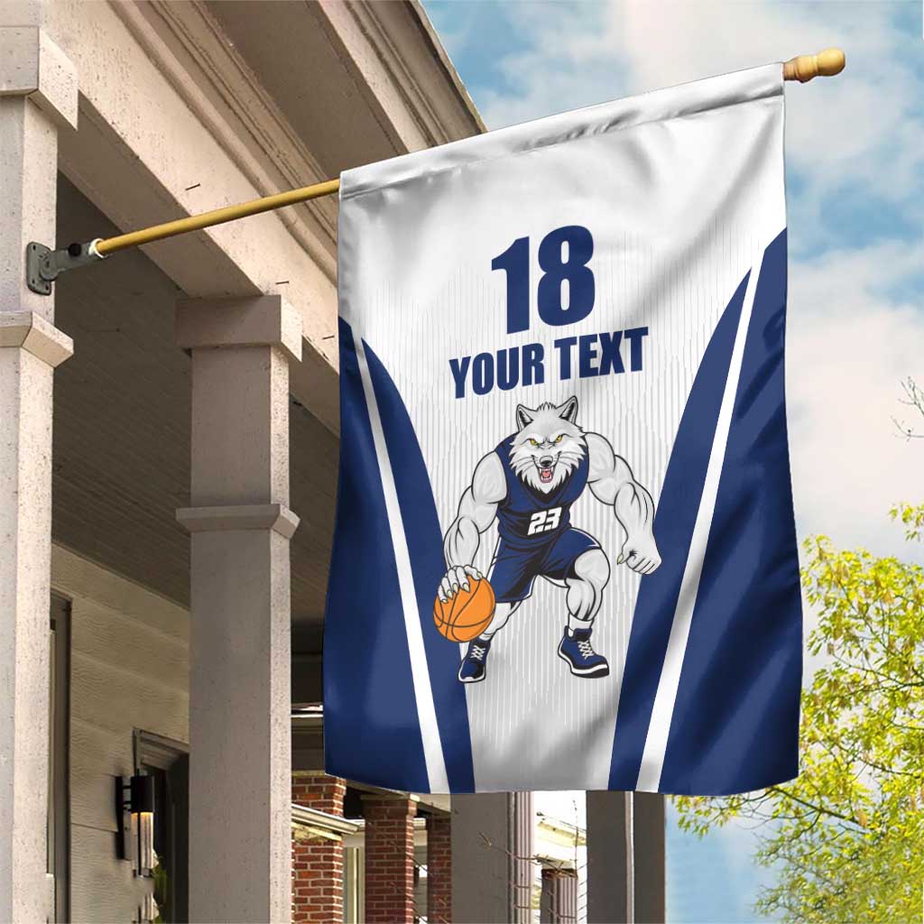 Finland Basketball Custom Garden Flag Wolf Mascot Dynamic Style - Wonder Print Shop