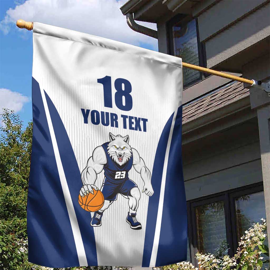 Finland Basketball Custom Garden Flag Wolf Mascot Dynamic Style - Wonder Print Shop