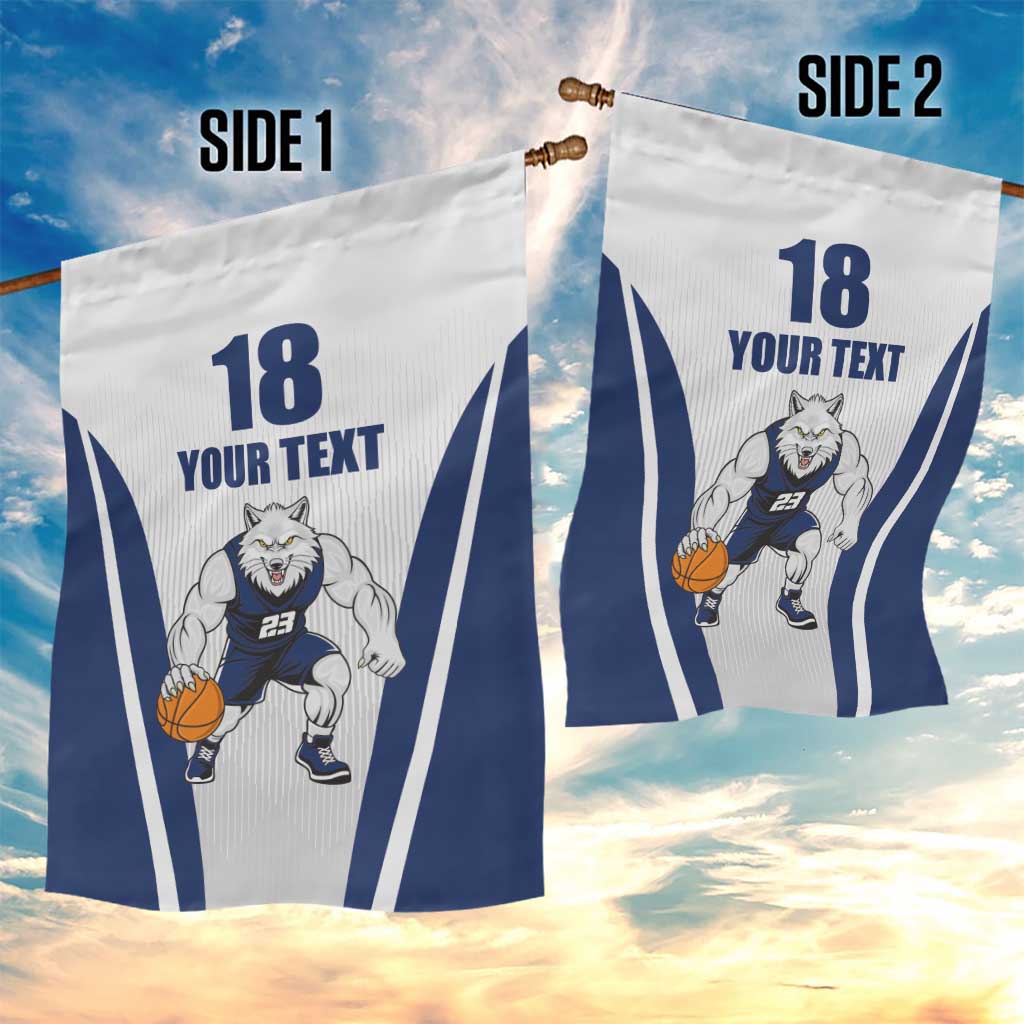 Finland Basketball Custom Garden Flag Wolf Mascot Dynamic Style - Wonder Print Shop