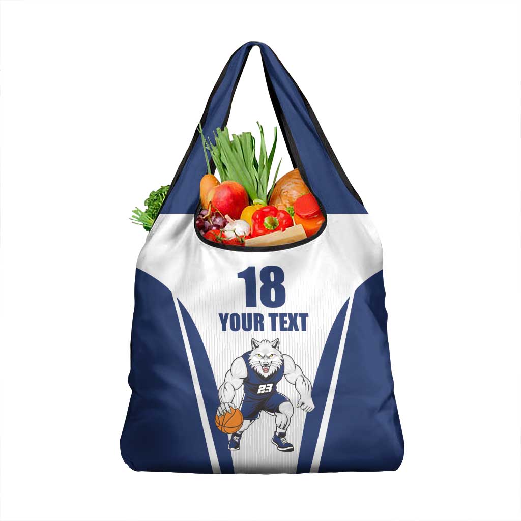 Finland Basketball Custom Grocery Bag Wolf Mascot Dynamic Style - Wonder Print Shop