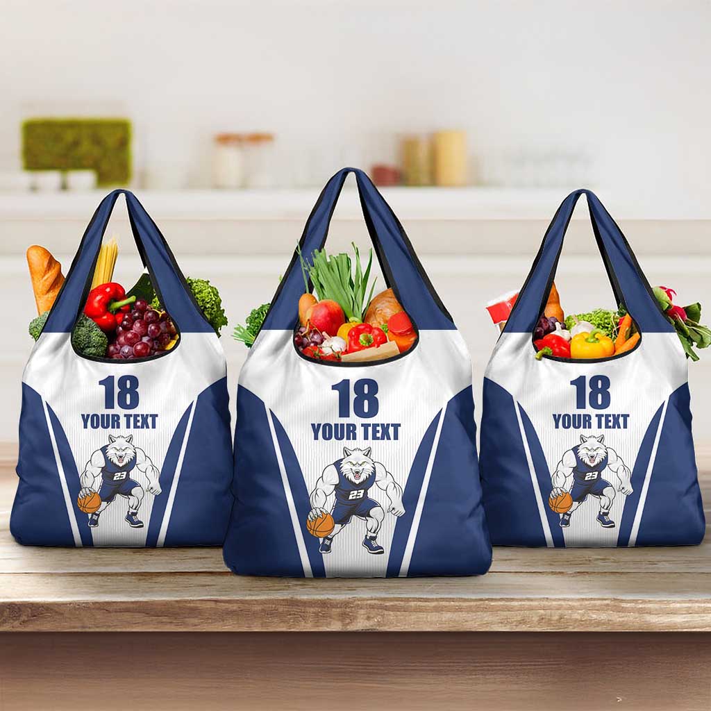 Finland Basketball Custom Grocery Bag Wolf Mascot Dynamic Style - Wonder Print Shop