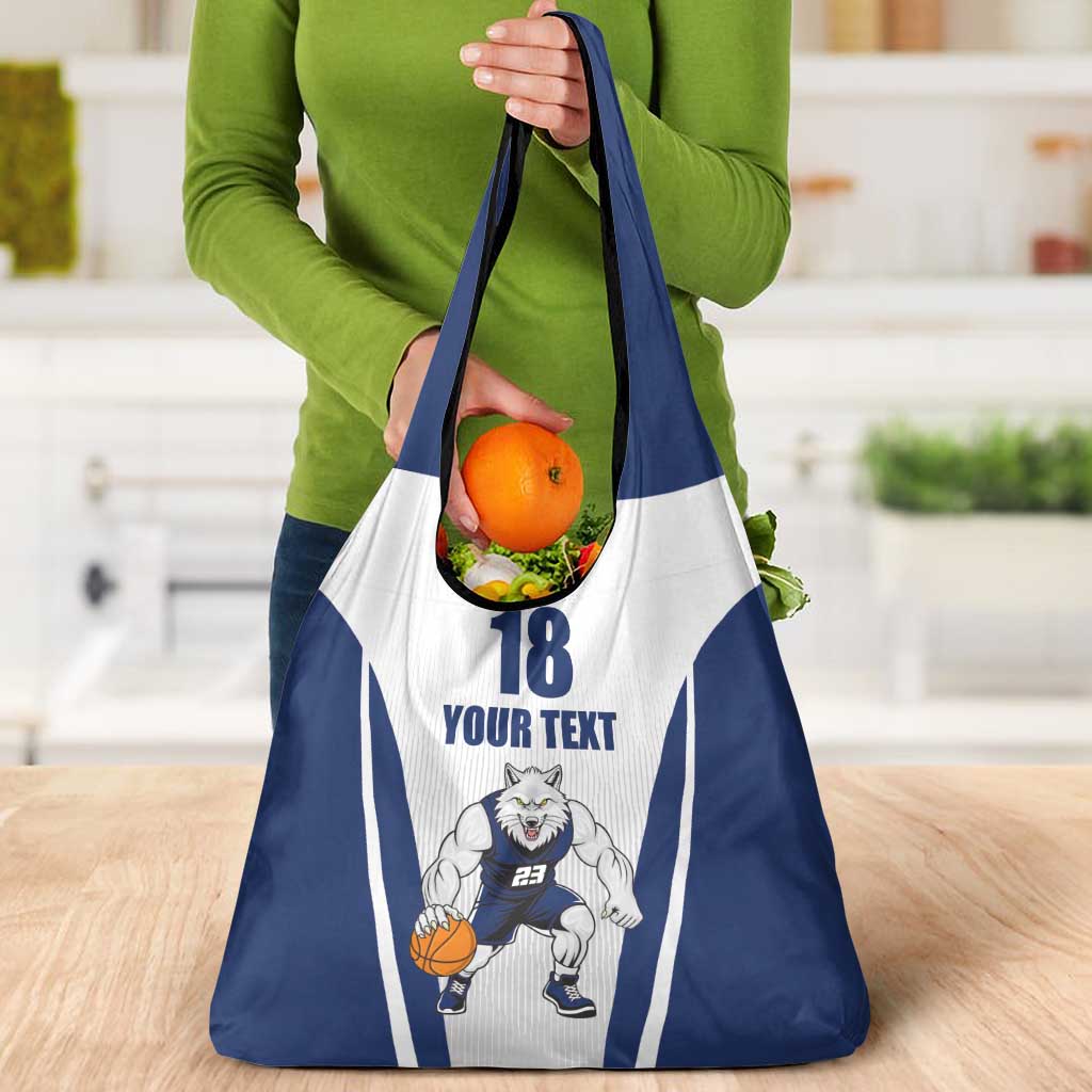 Finland Basketball Custom Grocery Bag Wolf Mascot Dynamic Style - Wonder Print Shop