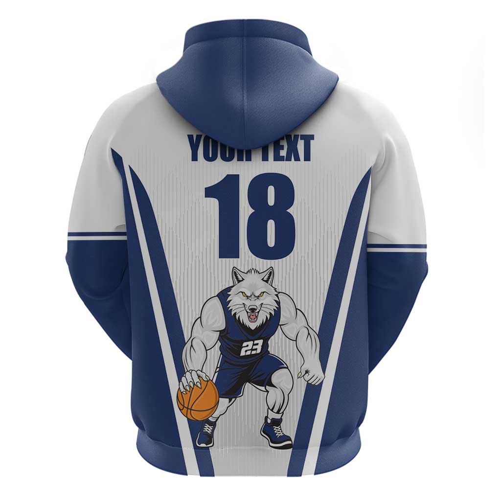 Finland Basketball Custom Hoodie Wolf Mascot Dynamic Style - Wonder Print Shop