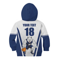 Finland Basketball Custom Kid Hoodie Wolf Mascot Dynamic Style - Wonder Print Shop