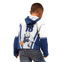 Finland Basketball Custom Kid Hoodie Wolf Mascot Dynamic Style - Wonder Print Shop