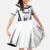 Finland Basketball Custom Kid Short Sleeve Dress Wolf Mascot Dynamic Style - Wonder Print Shop