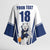 Finland Basketball Custom Kimono Sleeve Blouse Wolf Mascot Dynamic Style - Wonder Print Shop