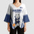 Finland Basketball Custom Kimono Sleeve Blouse Wolf Mascot Dynamic Style - Wonder Print Shop