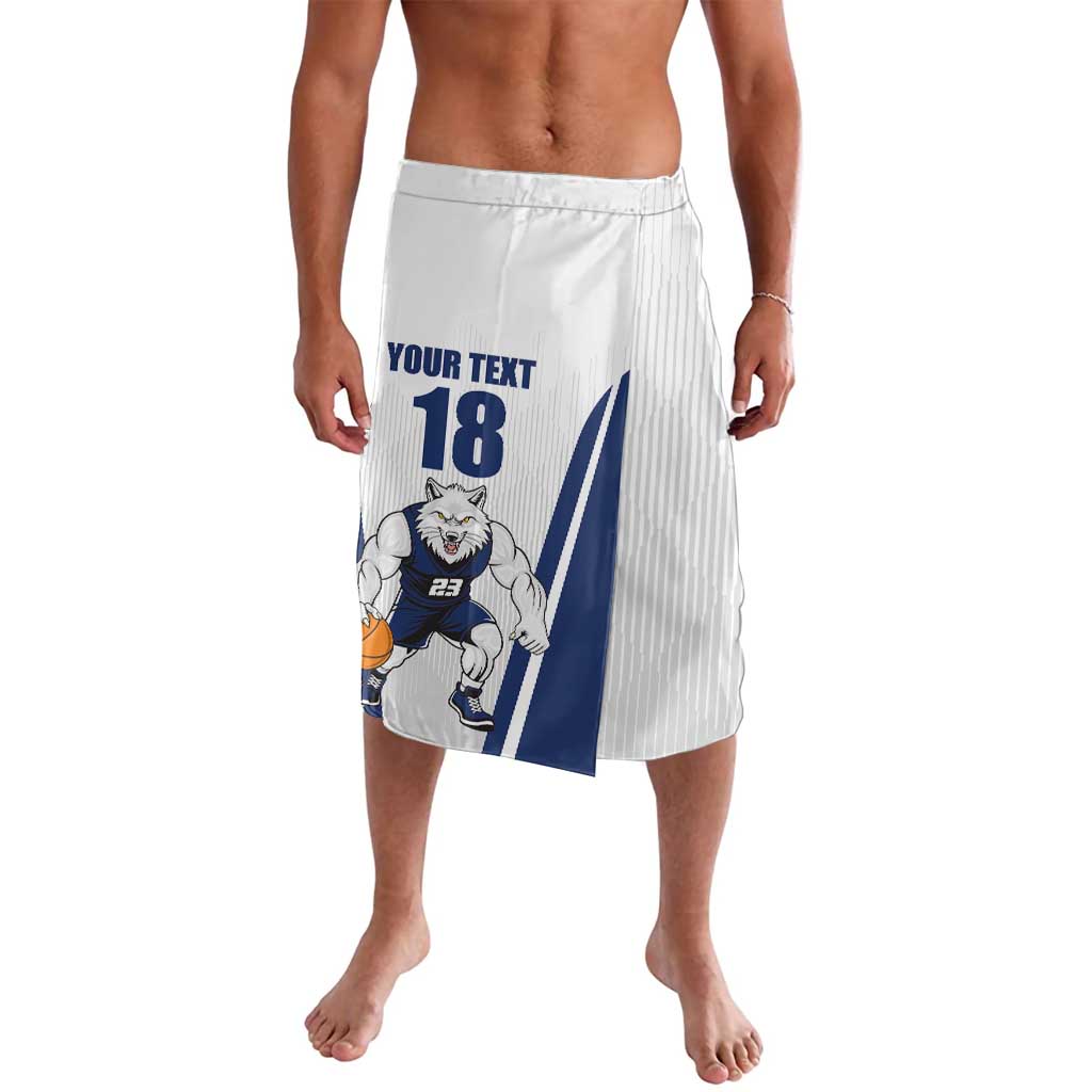 Finland Basketball Custom Lavalava Wolf Mascot Dynamic Style - Wonder Print Shop