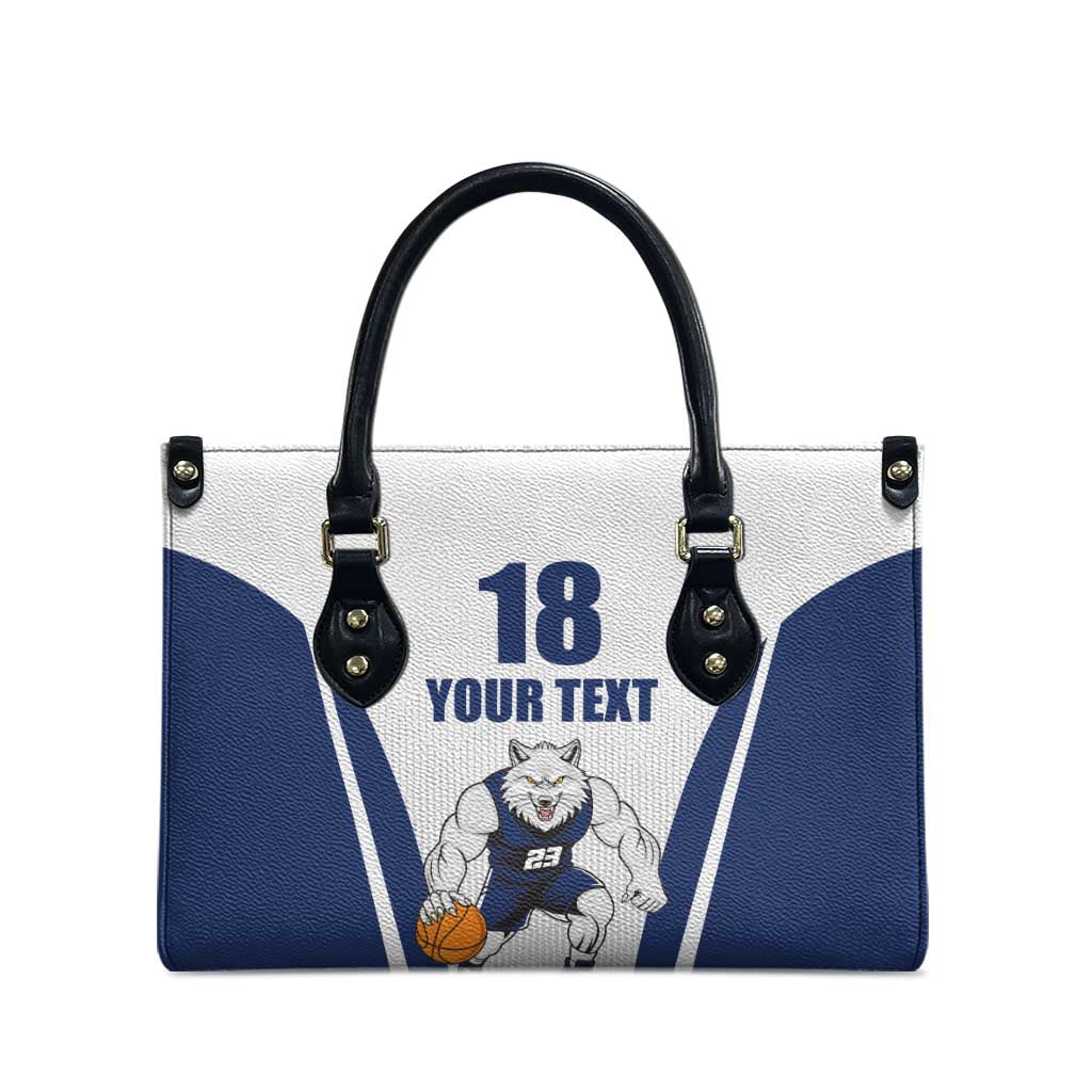 Finland Basketball Custom Leather Bag Wolf Mascot Dynamic Style - Wonder Print Shop