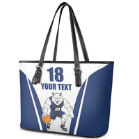 Finland Basketball Custom Leather Tote Bag Wolf Mascot Dynamic Style - Wonder Print Shop